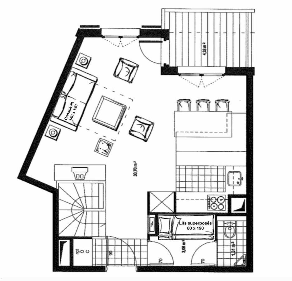 L'Ekrin Des Arcs - Arc 1950 Le Village - Duplex 6-8 Pers Les Arcs  ภายนอก รูปภาพ